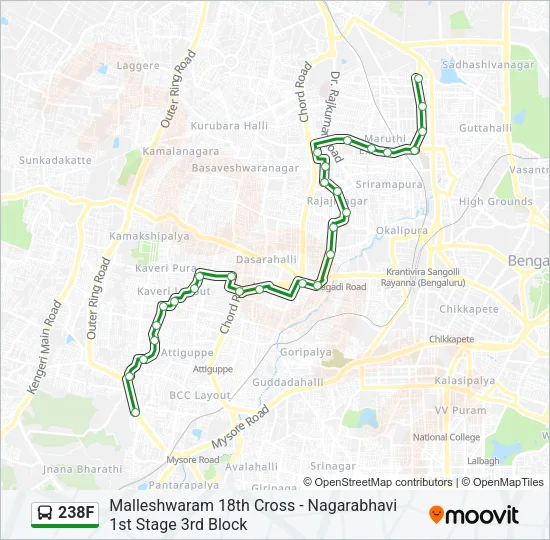 238F Bus Line Map