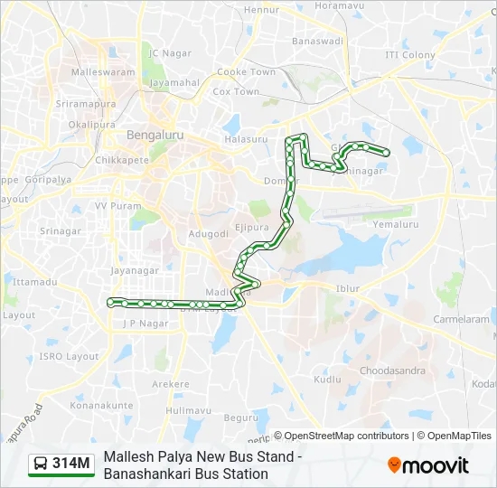 314M Bus Line Map