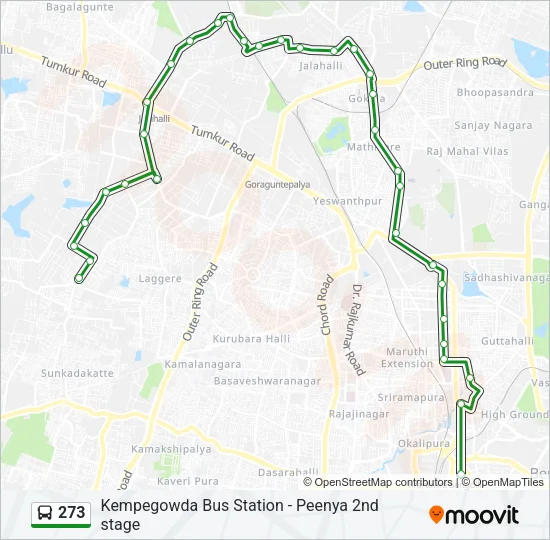 273 Bus Line Map