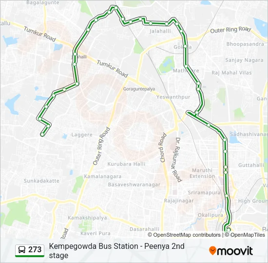 273 Bus Line Map