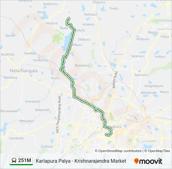 251M Bus Line Map