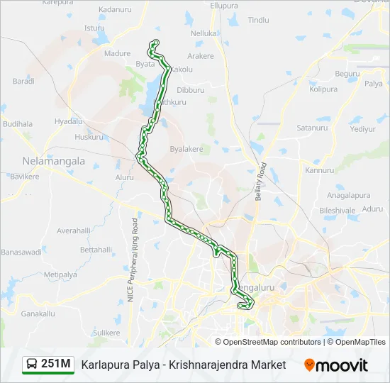 251M Bus Line Map