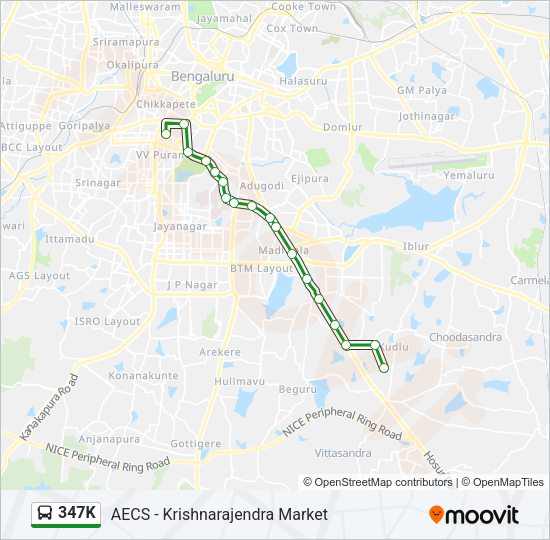 347K bus Line Map