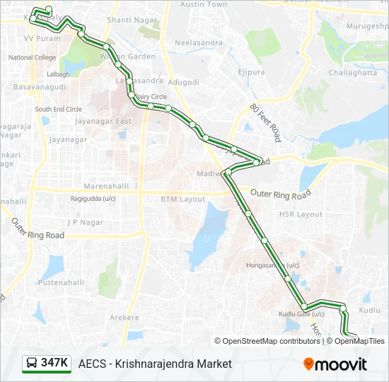 347K Bus Line Map