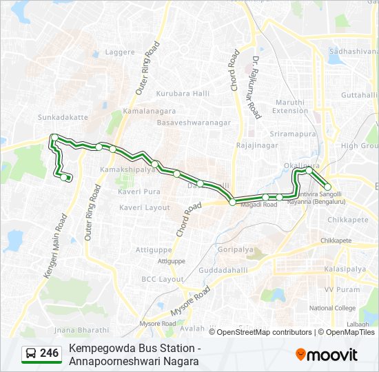 246 bus Line Map