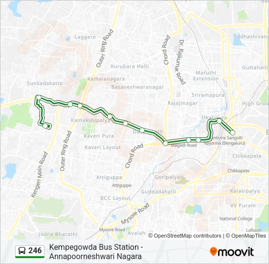 246 Bus Line Map