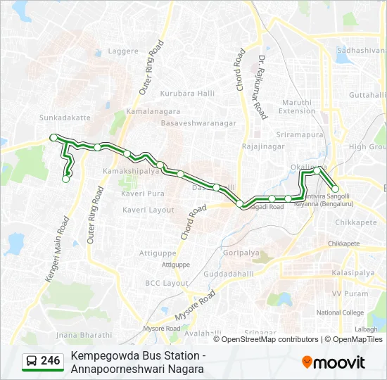 246 Bus Line Map
