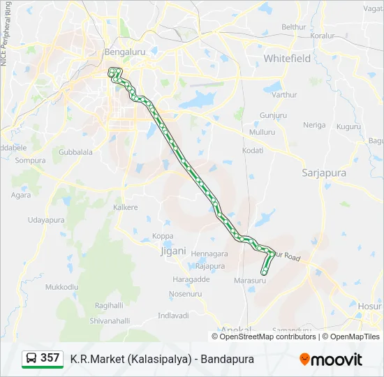 357 Bus Line Map