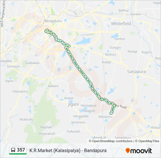 357 Bus Line Map