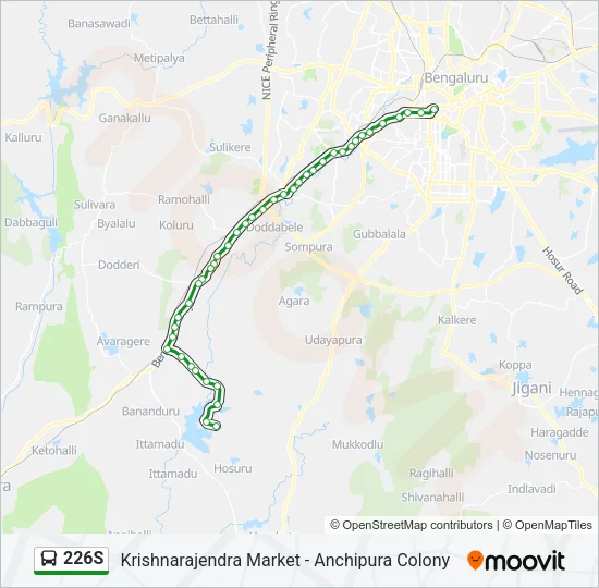 226S Bus Line Map