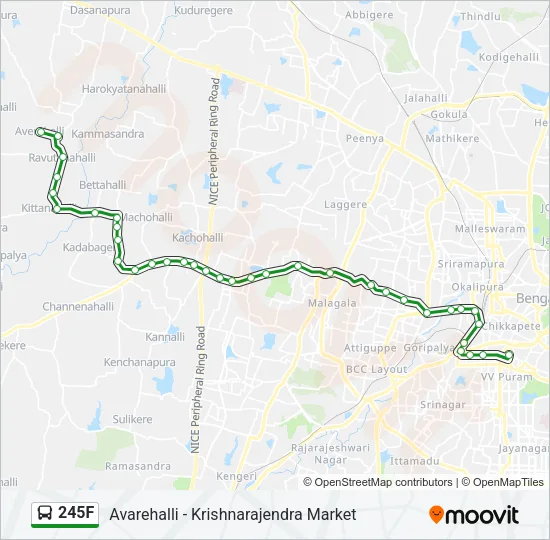 245F Bus Line Map