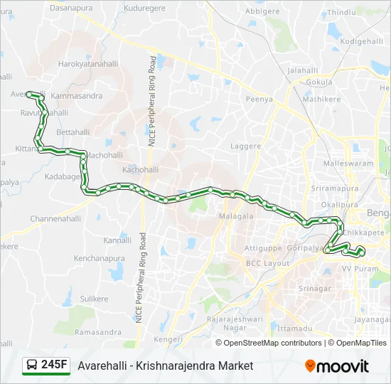 245F Bus Line Map