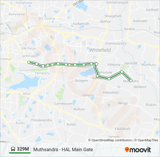 329M Bus Line Map