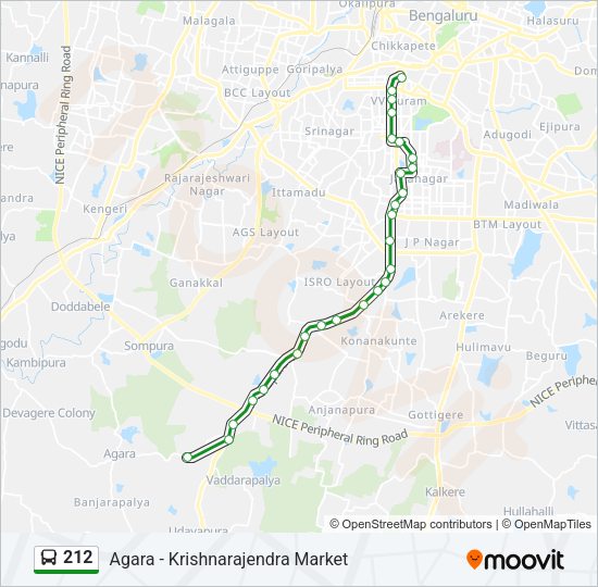 212 Bus Line Map