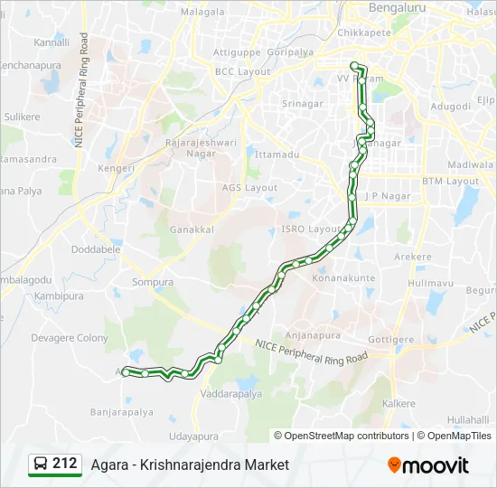 212 Bus Line Map