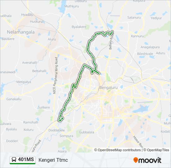 401MS bus Line Map