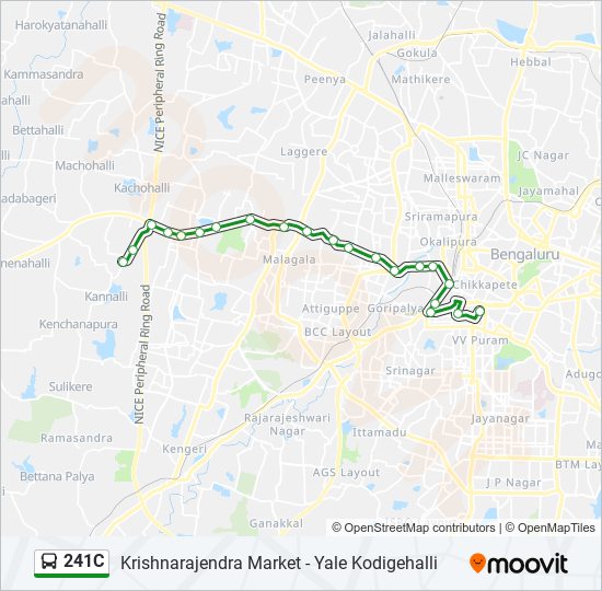 241C bus Line Map