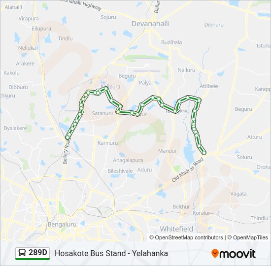 289D bus Line Map