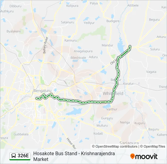 326E Bus Line Map