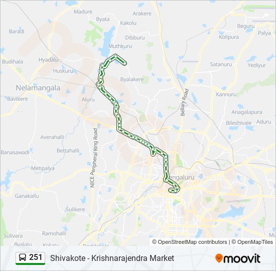 251 bus Line Map