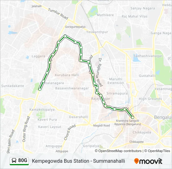 80G Bus Line Map
