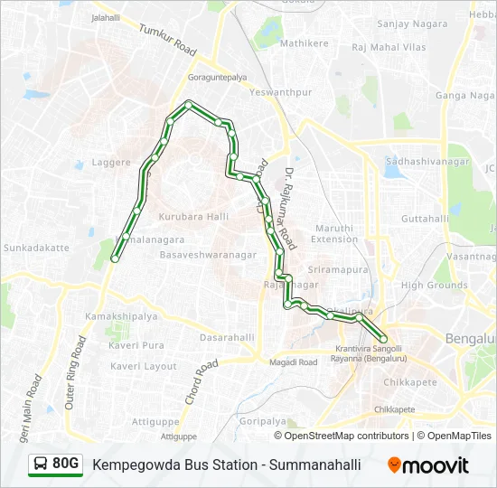 80G Bus Line Map