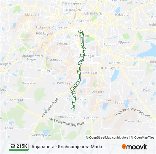 215K Bus Line Map