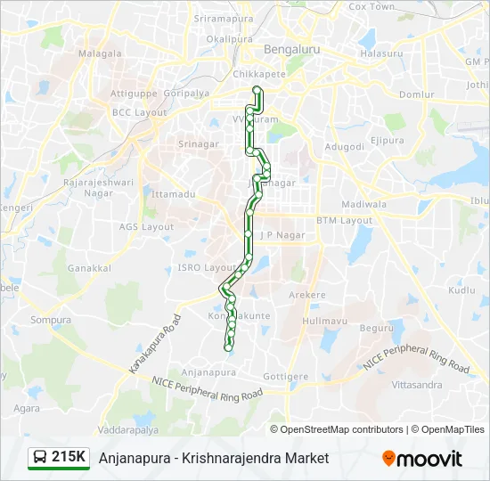 215K Bus Line Map
