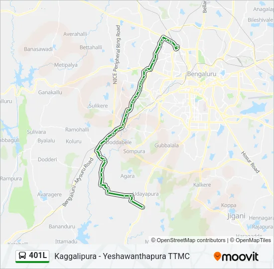 401L Bus Line Map