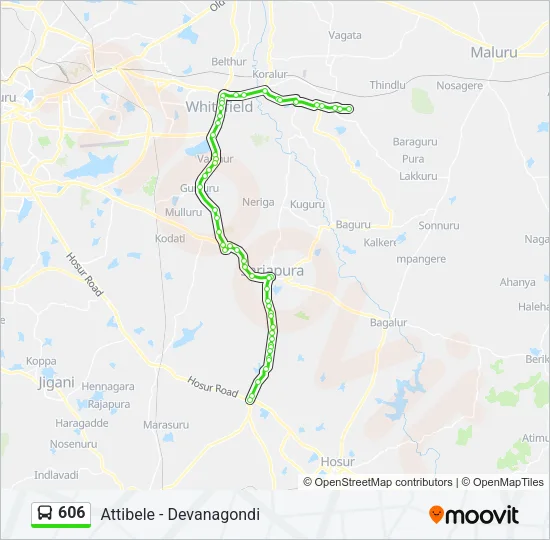 606 Bus Line Map