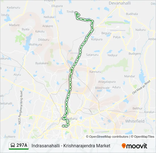 297A Bus Line Map