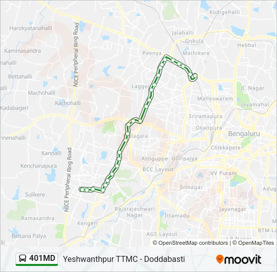 401MD Bus Line Map