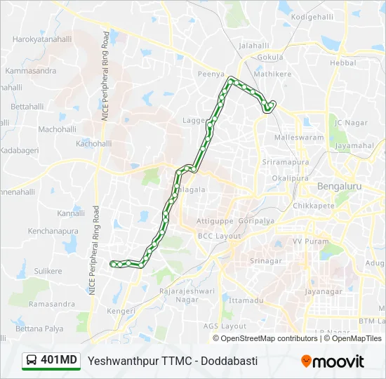 401MD Bus Line Map