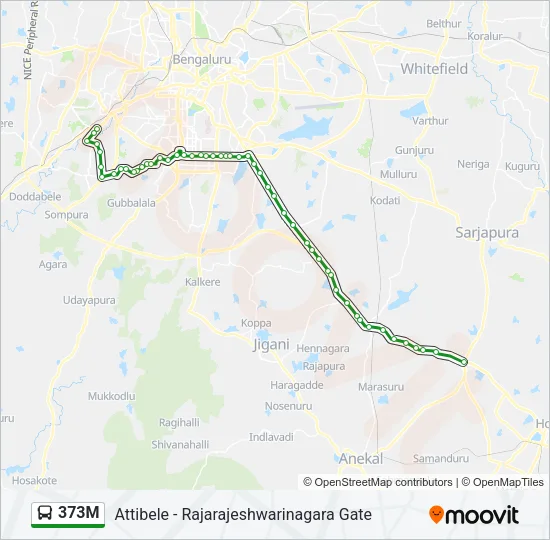 373M Bus Line Map