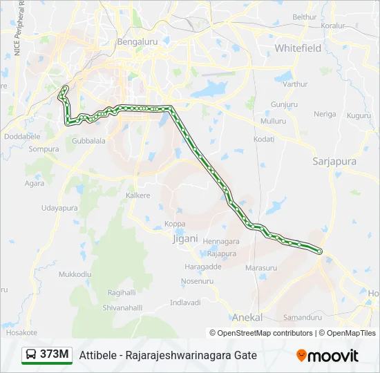 373M Bus Line Map