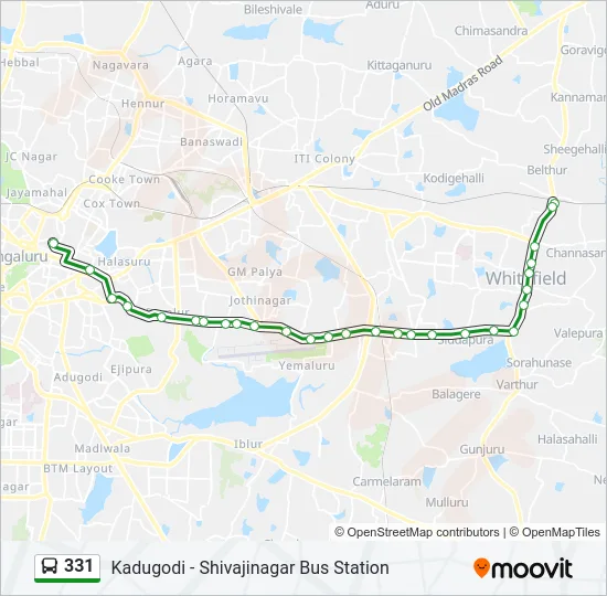 331 Bus Line Map