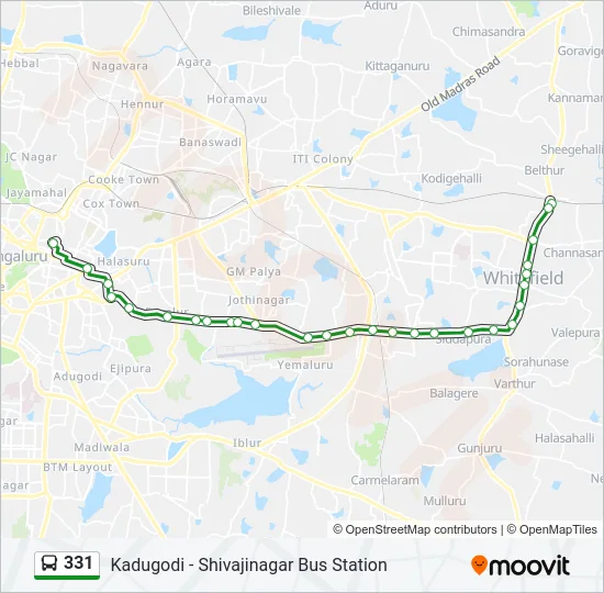331 Bus Line Map