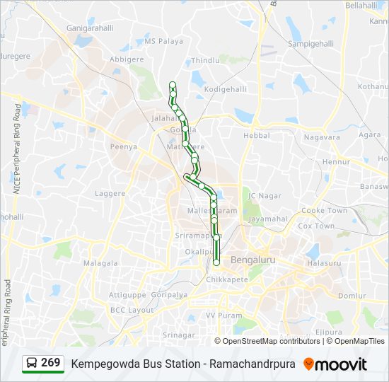 269 Bus Line Map