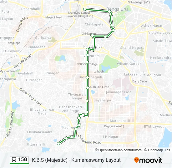 15G Bus Line Map