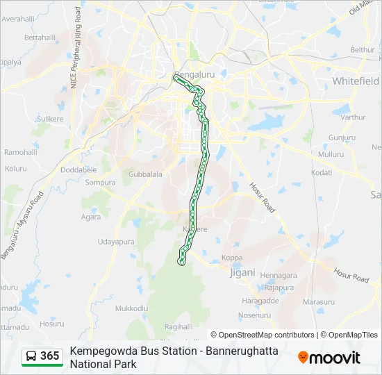 365 Bus Line Map