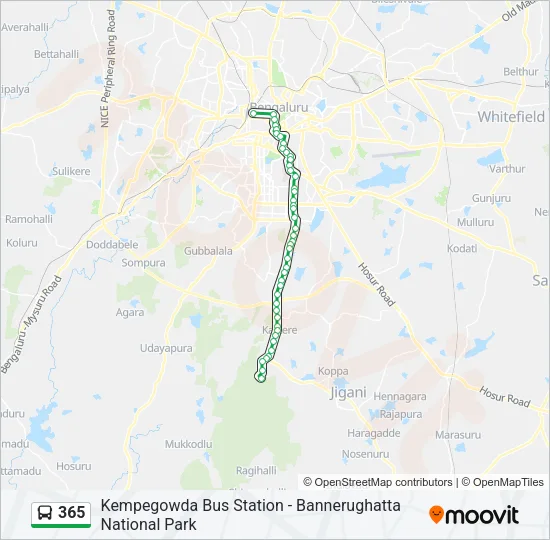 365 Bus Line Map