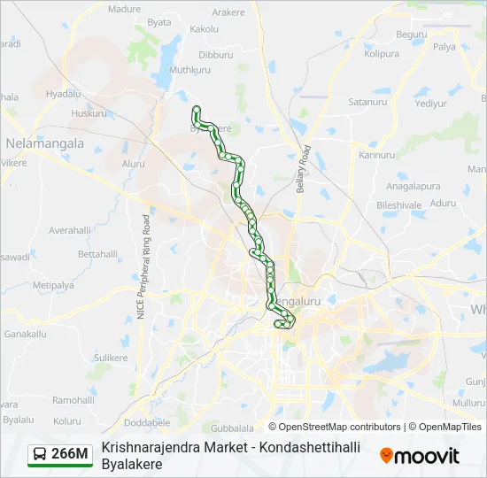 266M Bus Line Map