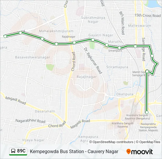 89C Bus Line Map