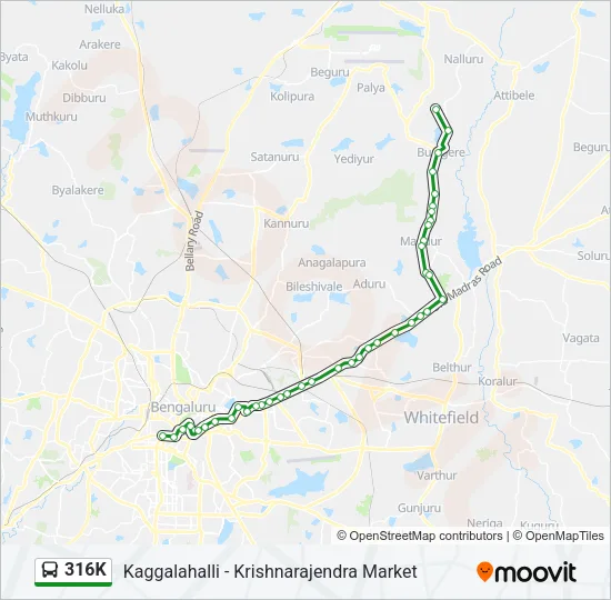 316K Bus Line Map