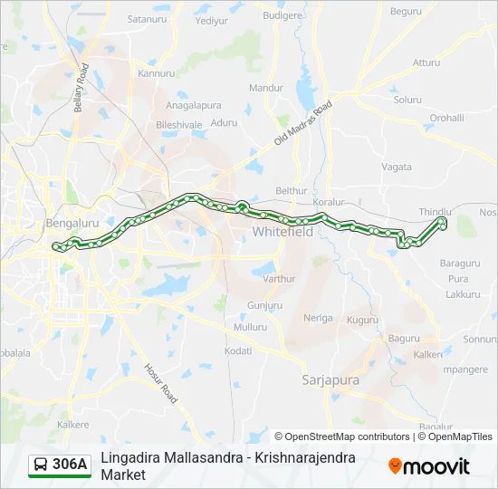 306A Bus Line Map