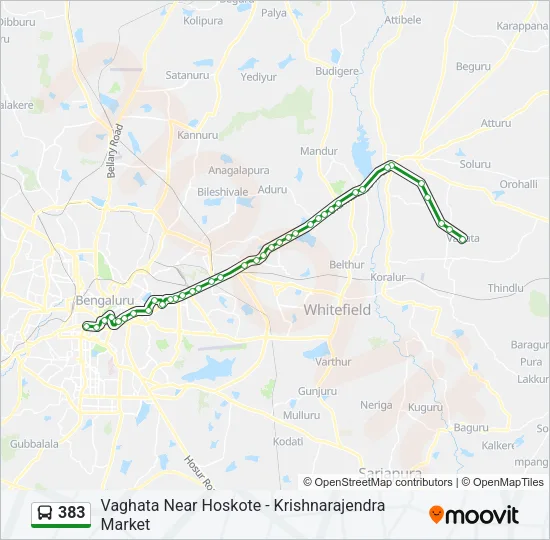 383 Bus Line Map