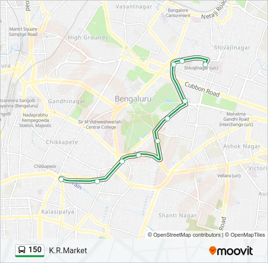 150 Bus Line Map