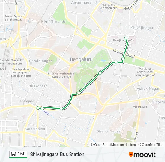 150 Bus Line Map