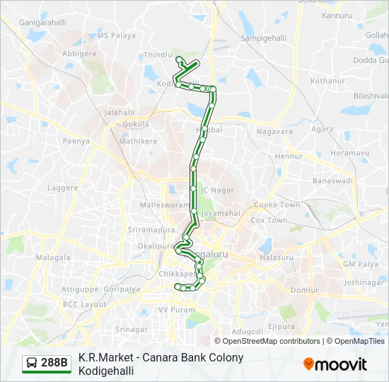 288B Bus Line Map
