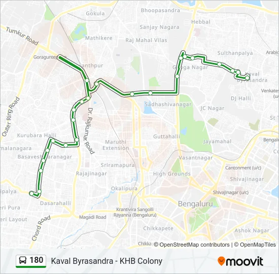 180 Bus Line Map